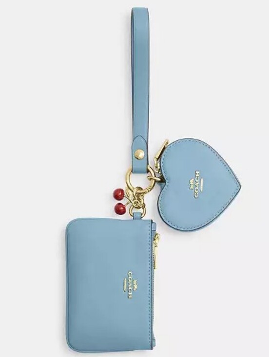 Coach Handbags - Coach Outlet Wristlet And Heart Pouch With Charm NWOT